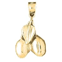 Silver 3D Cherries Pendant | 14K Yellow Gold-plated 925 Silver 3D Cherries Pendant