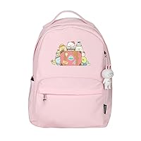 Anime Sumikkogurashi Backpack with Rabbit Pendant Women Rucksack Casual Daypack Bag Pink / 3