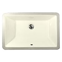 Nantucket Sinks UM-19x11-B 19-Inch by 11-Inch Rectangle Ceramic Undermount Vanity Sink, Bisque