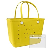 Beach Bag, Waterproof Beach Tote, Rubber XL Tote Bag, Washable and Durable Open Handbag for Boat Pool Sports Gym