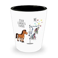 Unicorn Clarinets Shot Glass Funny Gift For Musician Women Her Other Players Me Cute Birthday Magical Present Joke Quote Gag 1.5 Oz Shotglass