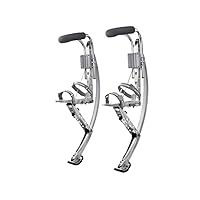 Adult Kangaroo Shoes Jumping Stilts Fitness Exercise (200-242lbs/90~110kg) Bouncing shoes (silver)