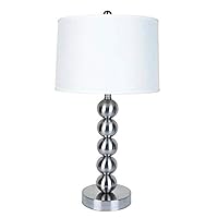 ORE International 6237 29 Metal Table Lamp, Satin Steel