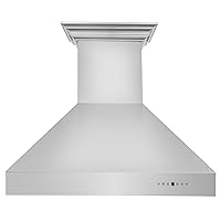 ZLINE 30 in. Professional Wall Mount Range Hood in Stainless Steel with Built-in CrownSound® Bluetooth Speakers (667CRN-BT-30)