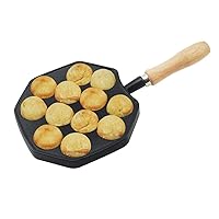 CHUNCIN - Takoyaki Nonstick Waffle Maker Small Balls Egg Bubble Pan Cast Iron Alloy Eggettes Pan Cake Baking Mold Plate for Home Kitchen Use