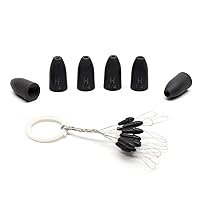 Harmony Fishing - Tungsten Bullet Worm Weights (Chip-Proof Oxide Coated) for bass Fishing [Includes Weight Pegs]