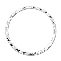 Artistic Wire Beadalon Quick Links Round 20mm Diamond Cut Silver, Plated, 10-Piece