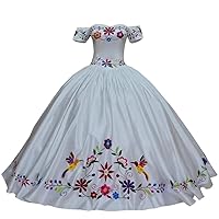 Romantic Colorful Flowers Embroidered Ball Gown Wedding Dresses Bridal Gowns for Women Bride with Sleeves