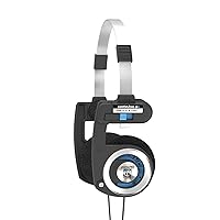 Koss Porta Pro Classic On-Ear Headphones, Retro Style, 3.5mm Wired Plug, Durable, Black/Silver