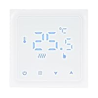HY610 Smart Heating Thermostat Digital Temperature Controller Touchscreen LCD Display Weekly Programmable Thermostat Anti-Freeze for Home School Office Hotel