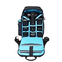 Tuceng Camera Backpack DSLR/SLR/Mirrorless Case Large Men&Women Photography Bag with Laptop Compartment&Tripod Holder (Blue)