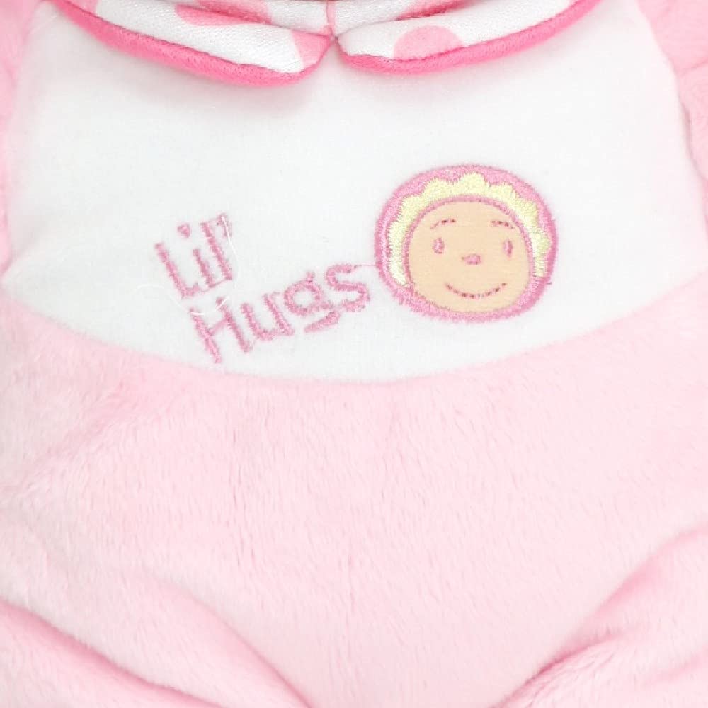 JC Toys Lil’ Hugs Pink Soft Body - Your First Baby Doll – Designed by Berenguer – Ages 0+, 12 inches