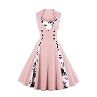 Cocktail Party Dresses for Women Elegant Sweetheart Neck Sleeveless 50s Audrey Dress Pin-up Rockabilly Prom Dress