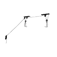 Bike Hoists - Overhead Pulley System with 100 lb Capacity for Bicycles or Ladders - Secure Garage Ceiling Storage by Rad Cycle