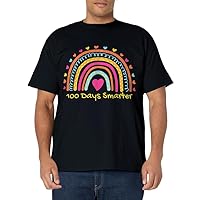 100 Days Smarter Hearts Rainbow Kids 100th Day Of School T-Shirt