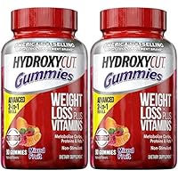 Hydroxycut Weight Loss Gummies Caffeine-Free Gummy Weight Loss for Women & Men | Non-Stim Weight Loss Supplement | Metabolism Booster for Weight Loss | Weightloss Supplements | 90 Count (Pack of 2)