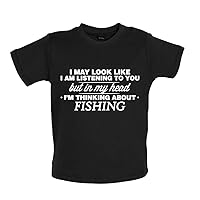 in My Head I'm Fishing - Organic Baby/Toddler T-Shirt