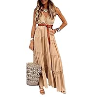 Summer Women V-Neck Short Sleeve Long Dress Embroidery Lace Party Dress Office Lady Slim Maxi Dress