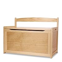 Light Wood Furniture for Playroom, Blonde - Kids Wooden Toy Box Storage Organizer, Children's Furniture Toy Chest
