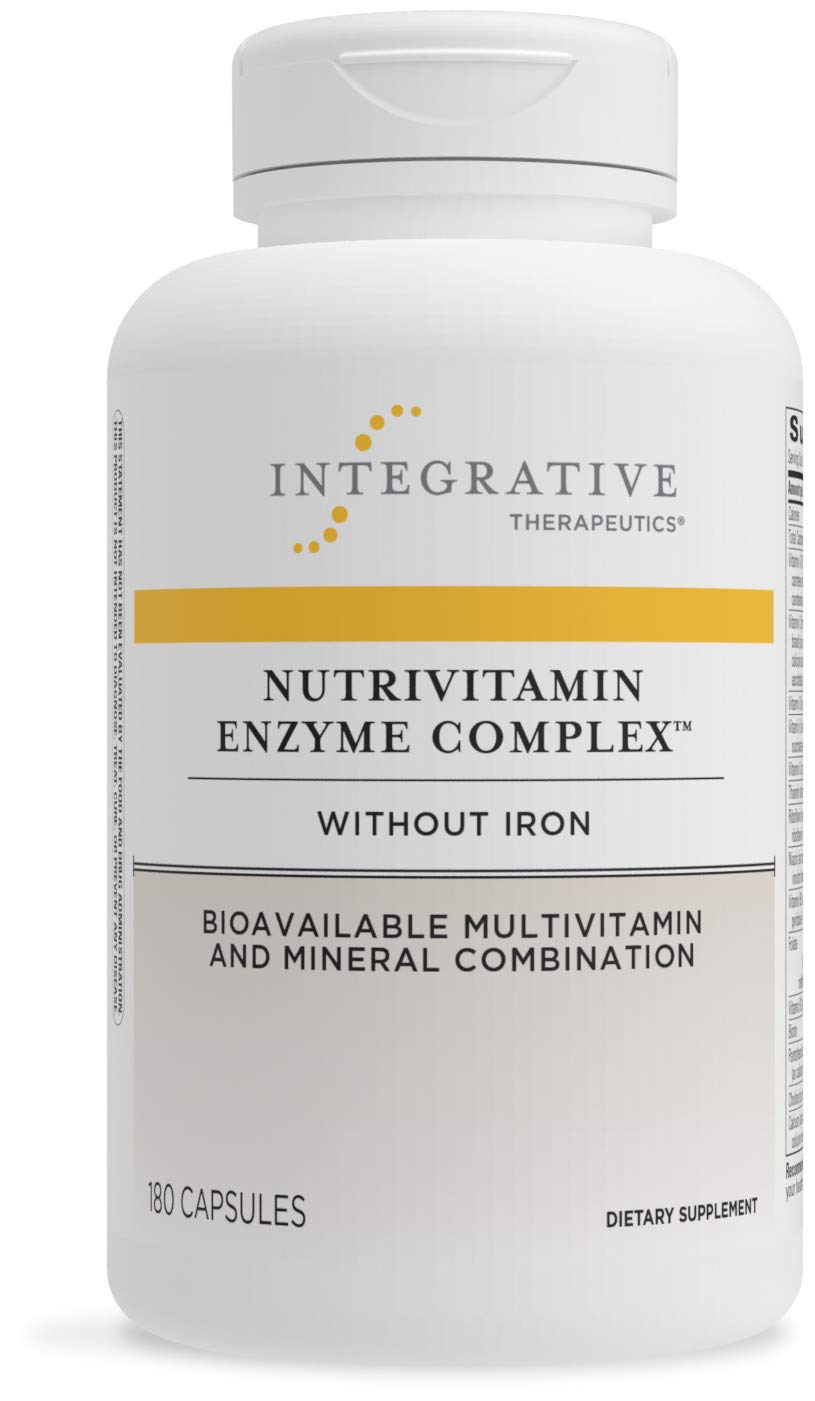 Integrative Therapeutics NutriVitamin Enzyme Complex - No Iron - Multivitamin & Mineral Combination with Vitamin C & E and Microbial Digestive Enzy...