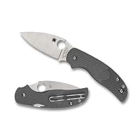 Spyderco Knives Sage 5 Lightweight Compression Lock C123PGY Gray FRN Maxamet Steel Pocket Knife