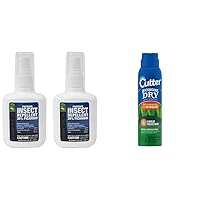 Sawyer Products SP5442 Picaridin Insect Repellent, 4 Fl Oz (Pack of 2) - Packaging May Vary & Cutter Backwoods Dry Insect Repellent, Mosquito Repellent, 25% DEET, Sweat Resistent, 4 Ounce