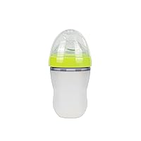 Baby Food Feeder, Silicone Squeeze Spoon Feeder for Infant Food Dispensing and Feeding, 240ML / 8 Oz (Green)