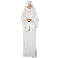 Women's Muslim Wear During Hajj Dua Prayer Set in White