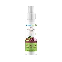Mamaearth Onion Hair Serum with Biotin | Smooth Strong and Frizz-Free Hair Solution | Hair Fall & Breakage Control Formula | 3.38 Fl Oz (100ml)