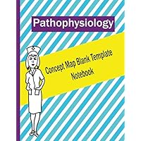 Pathophysiology Concept Map Blank Template Notebook: Nursing School Medical Students Disease Process Review Sheet To Help Organize Information - 100 Pages