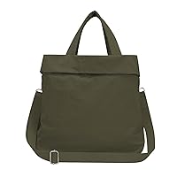Hobo Crossbody Bag for Women, Nylon Work Tote Bags Large Capacity, Womens Shoulder Handbags, Small Gym Bags, Olive Green