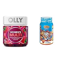 OLLY Women's Multivitamin Gummy Vitamins, Immune & Overall Health Support & L’il Critters Paw Patrol Kids Gummy Multivitamin, Vitamin C & D3, 60 Gummies