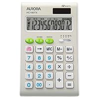 Aurora HC180TXW 12-Digit Handy Calculator, White