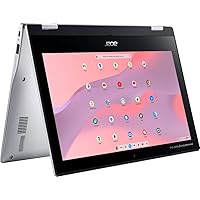 Acer Chromebook Spin 311 Convertible 2-in-1 Laptop, 11.6'' IPS Touch Screen, MediaTek MT8183C 8-Core Processor, 4GB RAM, 192GB eMMC, Webcam, 10-Hour Bettary, Chrome OS, Pure Silver, W/128GB SD Card