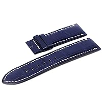 24mm Dark Blue Crocodile Handmade Straps For Panerai Watches
