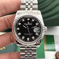 HHBB Luxury Brand Automatic Mechanical Men's Datejust Stainless Steel Sapphire Silver Black Roman Sport Watch 36mm Dial Aaa+