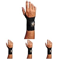 Ergodyne - 70008 ProFlex 4000 Single Strap Wrist Support, Black - X-Large, Right Hand (Pack of 4)