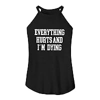 Everything Hurts and I'm Dying Letter Halter Tank Tops Women Summer Sleeveless Racerback Workout Yoga Camis Tops