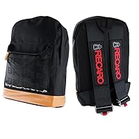 W-POWER JDM Bride Recaro Racing Laptop Travel Backpack Brown Bottom with Adjustable Harness Straps (Bride - Black Recaro Strap)