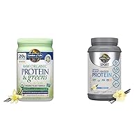 Raw Organic Protein & Greens Vanilla - Vegan Protein Powder for Women and Men & Organic Vegan Sport Protein Powder, Vanilla - Probiotics, BCAAs, 30g Plant Protein