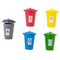 ERINGOGO 10 Pcs Mini Trash Can Garbage Can Miniature Trash Can Miniatures Educational Toys Small Trash Can Rubbish Bin for Greenery Decor Miniature Garbage Bin Child Puzzle Abs Accessories