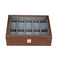 10 Mesh Wooden Watch Box Storage Box Jewelry Box Display Watch Box Stand For Watch Display (Color : A, Size