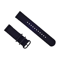 Ewatchparts NEW COMPATIBLE WITH SUUNTO CORE NYLON STRAP DIVER WATCH BAND LUGS BLACK PVD 3 RINGS