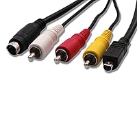 AV A/V Audio Video TV-Out Cable VMC-15FS Video Cable Cord for Sony Handycam Camcorder DCR-D/H/I/S HDR-C/H/S/T/U/X and More Models