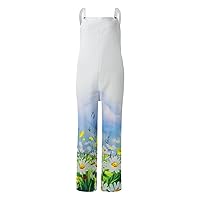 Women's Jumpsuits, Rompers & Overalls Summer Sweet Loose Casual Print Retro Strappy Jumpsuit Vacation Outfits
