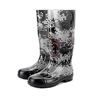 Man Knee High Rubber Rainboots Camo Waterproof Rubber Boots for Garden Man Rain Footwear Size