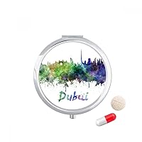 Dubai The United Arab Emirates City Pill Case Pocket Medicine Storage Box Container Dispenser