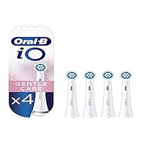 iO Gentle Care Electric Toothbrush Head, Twisted & Angled Bristles for Deeper Plaque Removal, Pack of 4 Toothbrush Heads, Suitable for Mailbox, White