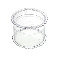 Homeford Acrylic Round Favor Boxes with Scalloped Edge, 12-Piece (Clear)