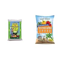 Wiggle Worm 100% Pure Organic Worm Castings and 8QT Professional Grade Plantation Products Vermiculite - Organic Fertilizer Bundle for Houseplants, Vegetables, and More